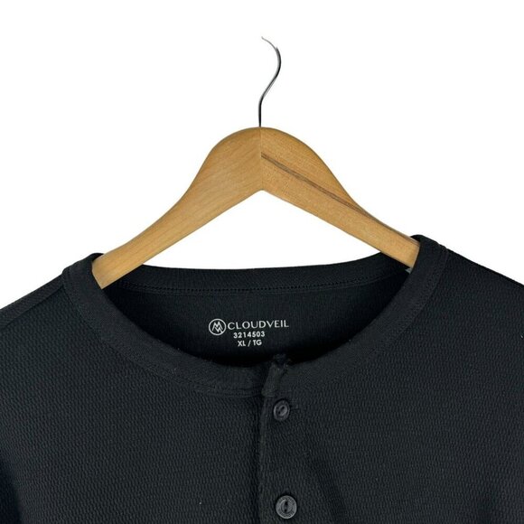 Cloudveil Mens Crew Neck Henley Gray Blue Black Cotton Long Sleeve Bundle US XL - Picture 5 of 9
